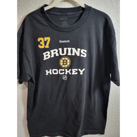 NHL Boston Bruins # 37 Patrice Bergeron Black Large Reebok - Picture 1 of 3
